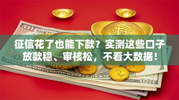 征信花了也能下款？实测这些口子放款稳、审核松，不看大数据！