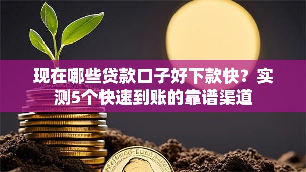 现在哪些贷款口子好下款快？实测5个快速到账的靠谱渠道