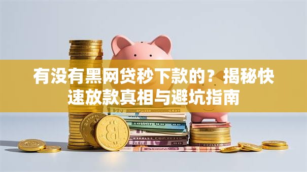 有没有黑网贷秒下款的？揭秘快速放款真相与避坑指南