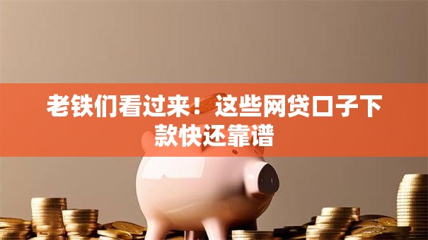 老铁们看过来！这些网贷口子下款快还靠谱