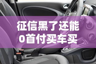 征信黑了还能0首付买车买房吗？这些方法或许能帮你