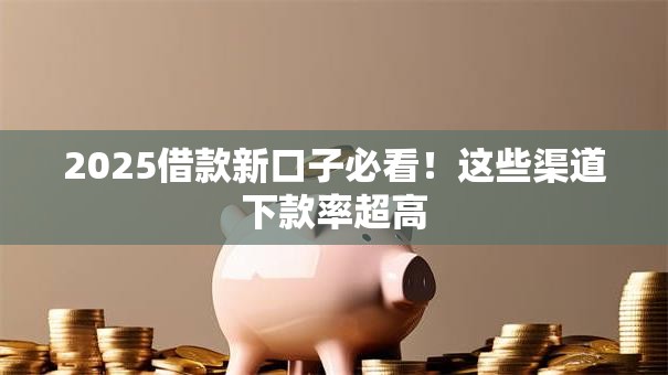 2025借款新口子必看！这些渠道下款率超高