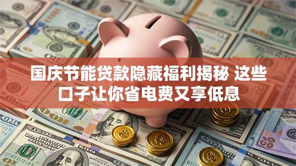 国庆节能贷款隐藏福利揭秘 这些口子让你省电费又享低息