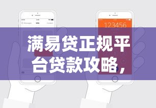 满易贷正规平台贷款攻略，手把手教你轻松申请避坑指南