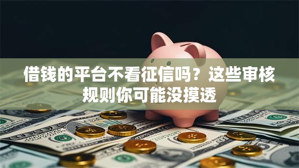 借钱的平台不看征信吗？这些审核规则你可能没摸透