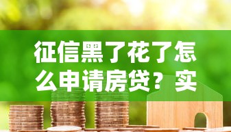 征信黑了花了怎么申请房贷？实用借款方案全解析