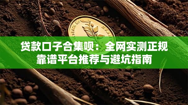 贷款口子合集呗：全网实测正规靠谱平台推荐与避坑指南