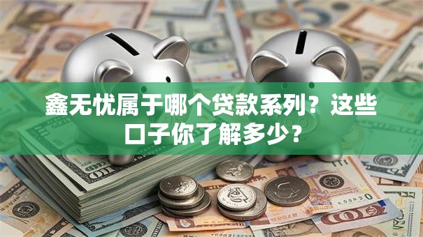 鑫无忧属于哪个贷款系列？这些口子你了解多少？