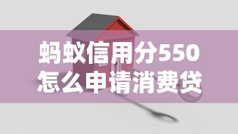 蚂蚁信用分550怎么申请消费贷款？这些方法帮你轻松搞定