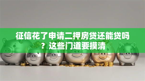 征信花了申请二押房贷还能贷吗？这些门道要摸清