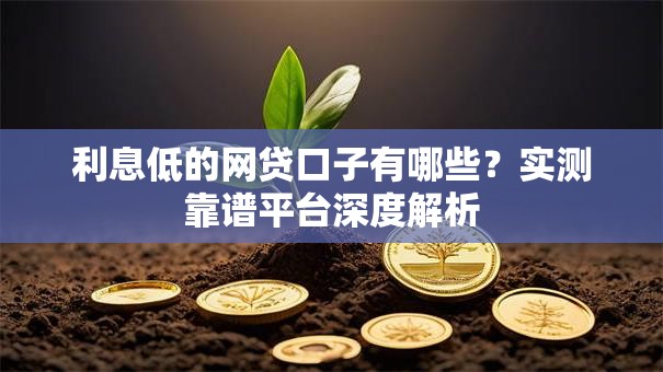 利息低的网贷口子有哪些？实测靠谱平台深度解析
