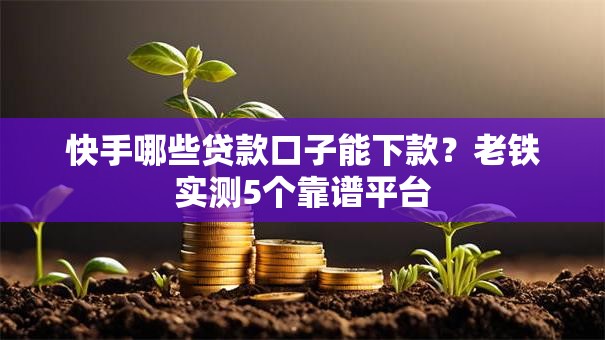 快手哪些贷款口子能下款？老铁实测5个靠谱平台