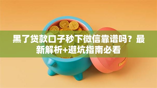 黑了贷款口子秒下微信靠谱吗？最新解析+避坑指南必看