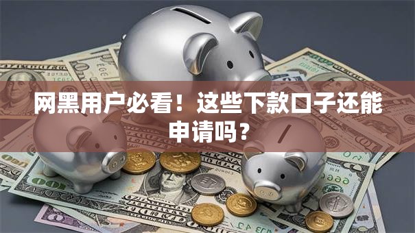 网黑用户必看！这些下款口子还能申请吗？