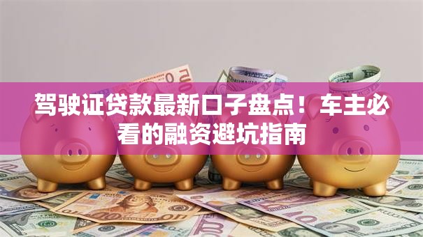 驾驶证贷款最新口子盘点！车主必看的融资避坑指南