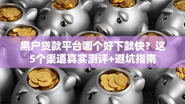 黑户贷款平台哪个好下款快？这5个渠道真实测评+避坑指南