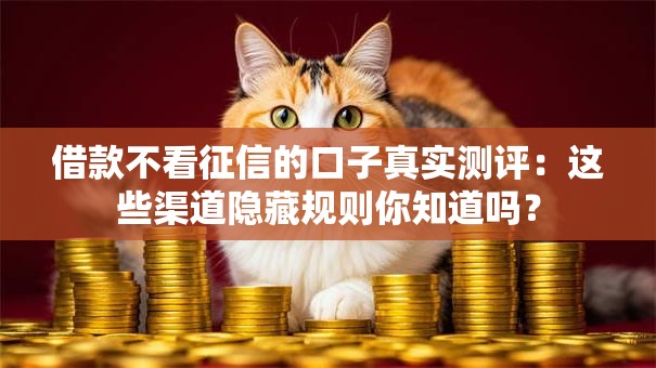 借款不看征信的口子真实测评：这些渠道隐藏规则你知道吗？