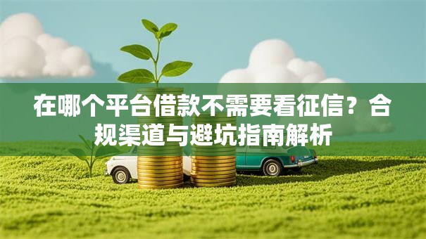 在哪个平台借款不需要看征信？合规渠道与避坑指南解析