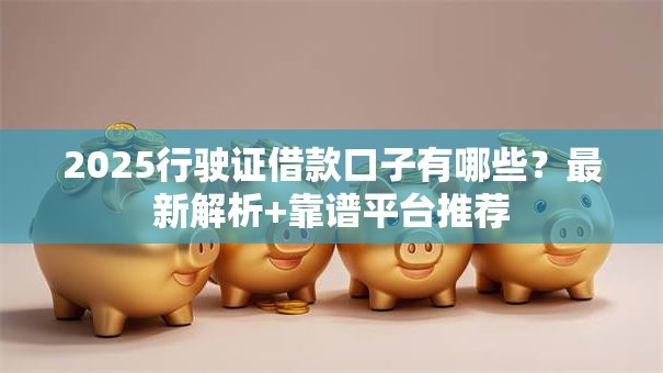 2025行驶证借款口子有哪些？最新解析+靠谱平台推荐