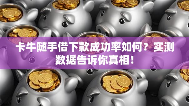 卡牛随手借下款成功率如何？实测数据告诉你真相！