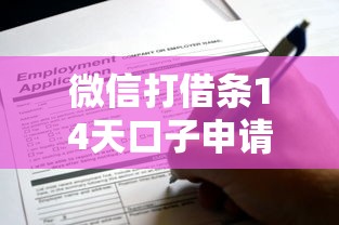 微信打借条14天口子申请要求全解析，这些条件要记牢！