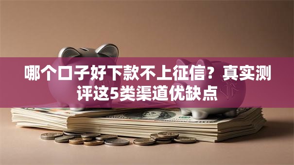 哪个口子好下款不上征信？真实测评这5类渠道优缺点