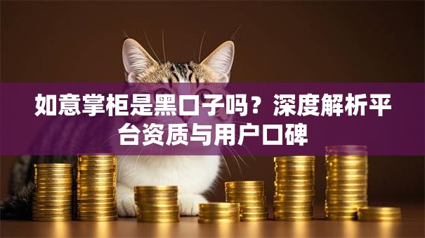 如意掌柜是黑口子吗？深度解析平台资质与用户口碑