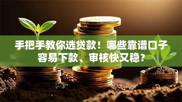 手把手教你选贷款！哪些靠谱口子容易下款、审核快又稳？