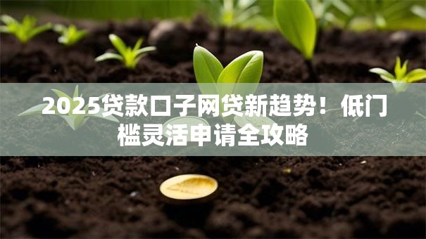 2025贷款口子网贷新趋势！低门槛灵活申请全攻略