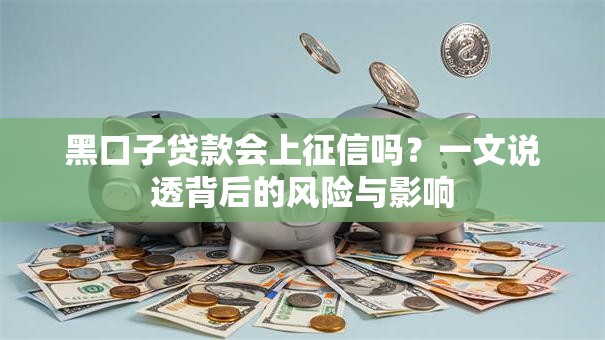 黑口子贷款会上征信吗？一文说透背后的风险与影响