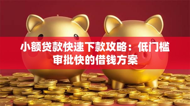 小额贷款快速下款攻略：低门槛审批快的借钱方案