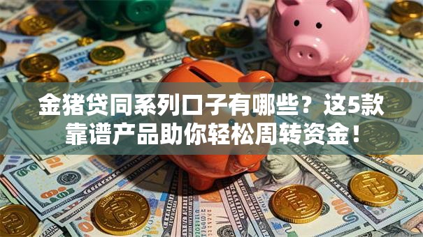 金猪贷同系列口子有哪些？这5款靠谱产品助你轻松周转资金！