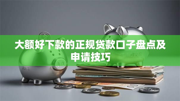 大额好下款的正规贷款口子盘点及申请技巧