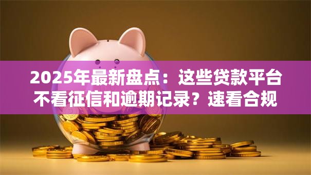2025年最新盘点：这些贷款平台不看征信和逾期记录？速看合规借款渠道推荐