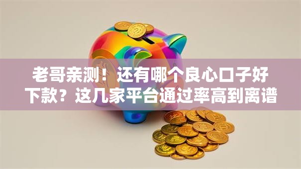 老哥亲测！还有哪个良心口子好下款？这几家平台通过率高到离谱