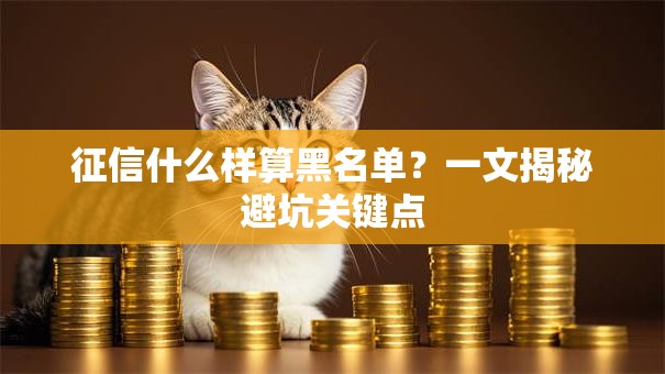 征信什么样算黑名单？一文揭秘避坑关键点