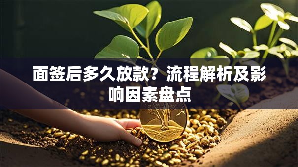 面签后多久放款？流程解析及影响因素盘点