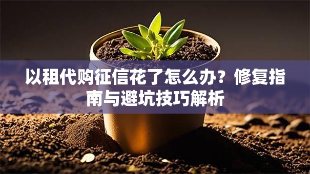 以租代购征信花了怎么办？修复指南与避坑技巧解析