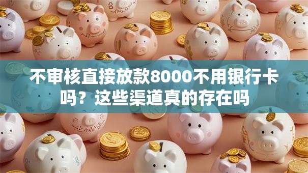 不审核直接放款8000不用银行卡吗？这些渠道真的存在吗