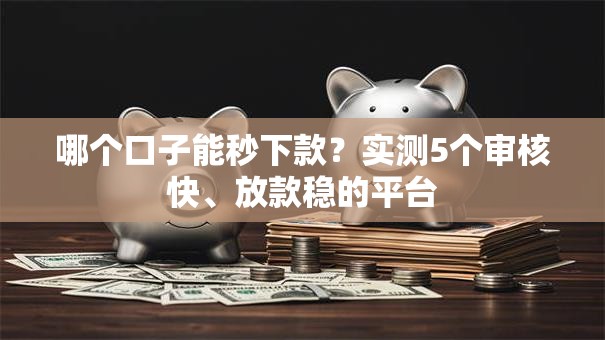 哪个口子能秒下款？实测5个审核快、放款稳的平台