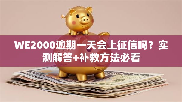 WE2000逾期一天会上征信吗？实测解答+补救方法必看