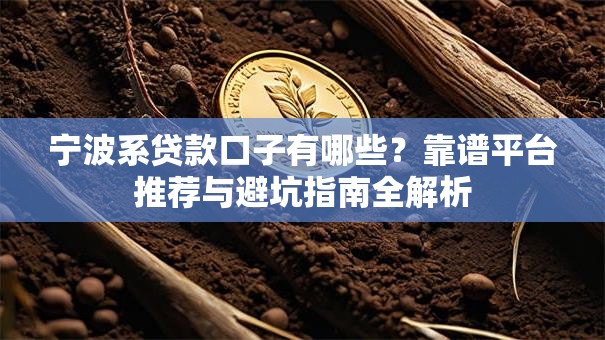 宁波系贷款口子有哪些？靠谱平台推荐与避坑指南全解析