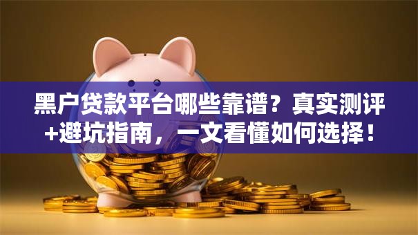 黑户贷款平台哪些靠谱？真实测评+避坑指南，一文看懂如何选择！