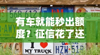 有车就能秒出额度？征信花了还能这样操作！