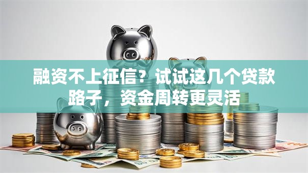融资不上征信？试试这几个贷款路子，资金周转更灵活