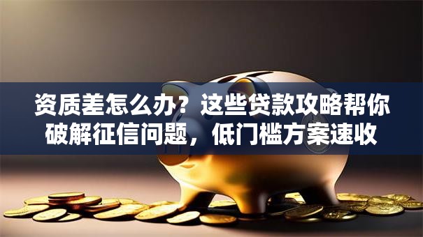 资质差怎么办？这些贷款攻略帮你破解征信问题，低门槛方案速收藏！