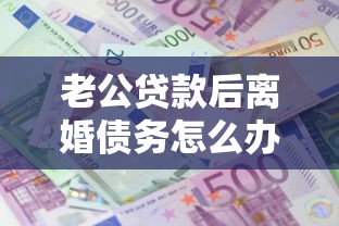 老公贷款后离婚债务怎么办？婚姻期间借贷责任划分与处理建议