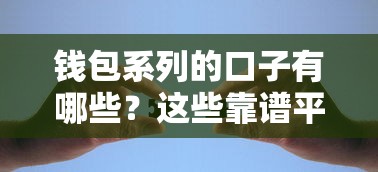 钱包系列的口子有哪些？这些靠谱平台帮你轻松解决资金难题