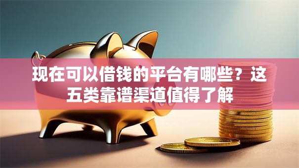 现在可以借钱的平台有哪些？这五类靠谱渠道值得了解