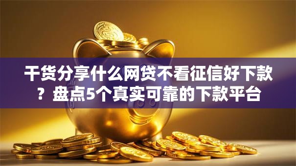 干货分享什么网贷不看征信好下款？盘点5个真实可靠的下款平台